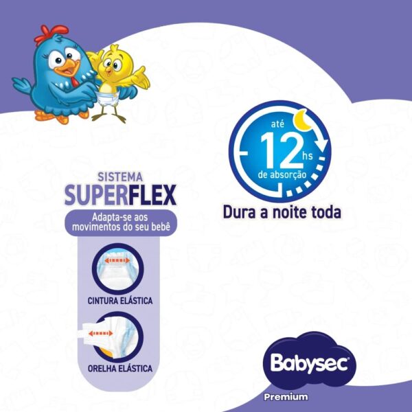 Babysec Fralda Premium Hiper G 60 Un | .br - Image 2