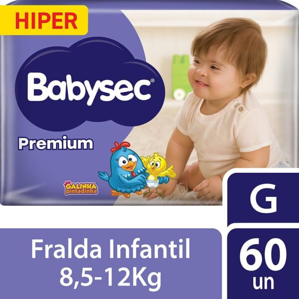 Babysec Fralda Premium Hiper G 60 Un | .br